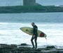 Surfing at Easky in County Sligo Ireland