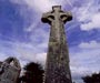 Monument at Ross Abbey in Connemara County Galway Ireland