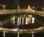 The Halfpenny Bridge over the River Liffey in Dublin City Ireland